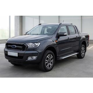 Боковые Подножки Line (2 шт., Алюминий) Ford Ranger 2011–2022 гг. фото 1