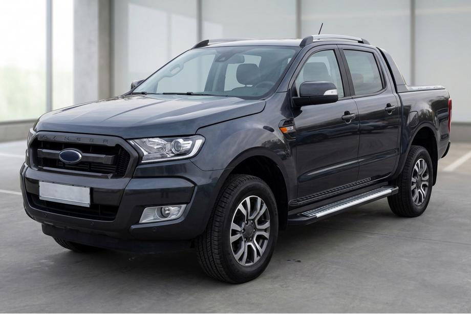 Ford Ranger 2011–2022 гг. Боковые Подножки Line (2 шт., Алюминий) Image