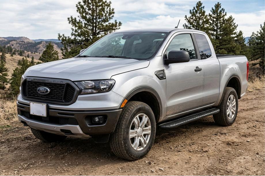 Ford Ranger 2011–2022 гг. Боковые пороги Bosphorus Black (2 шт., алюминий) Image