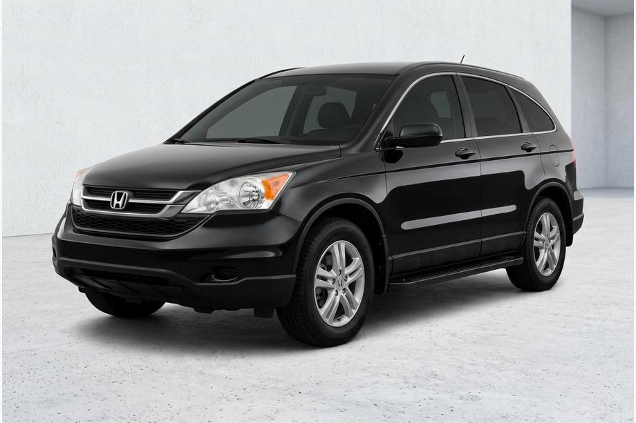 Honda CRV 2007-2011 гг. Боковые Подножки Allmond Black (2 шт., Алюминий) Фото 1