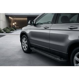 Боковые Подножки RedLine Black (2 шт., Алюминий) Honda CRV 2007-2011 гг. фото 1