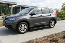 Honda CRV 2012-2016 гг. Боковые Подножки Allmond Black (2 шт., Алюминий) фото 1