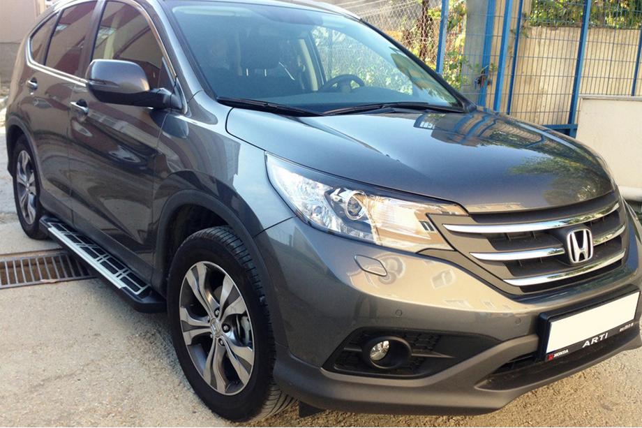 Honda CRV 2012-2016 гг. Боковые Подножки Sunrise (2 шт., Алюминий) Image