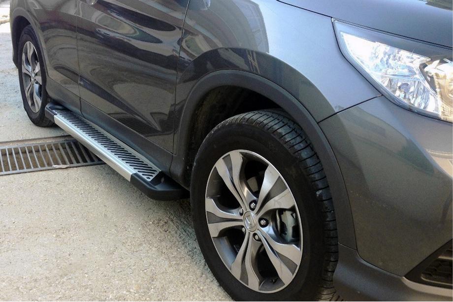 Honda CRV 2012-2016 гг. Боковые Подножки Line (2 шт., Алюминий) Image