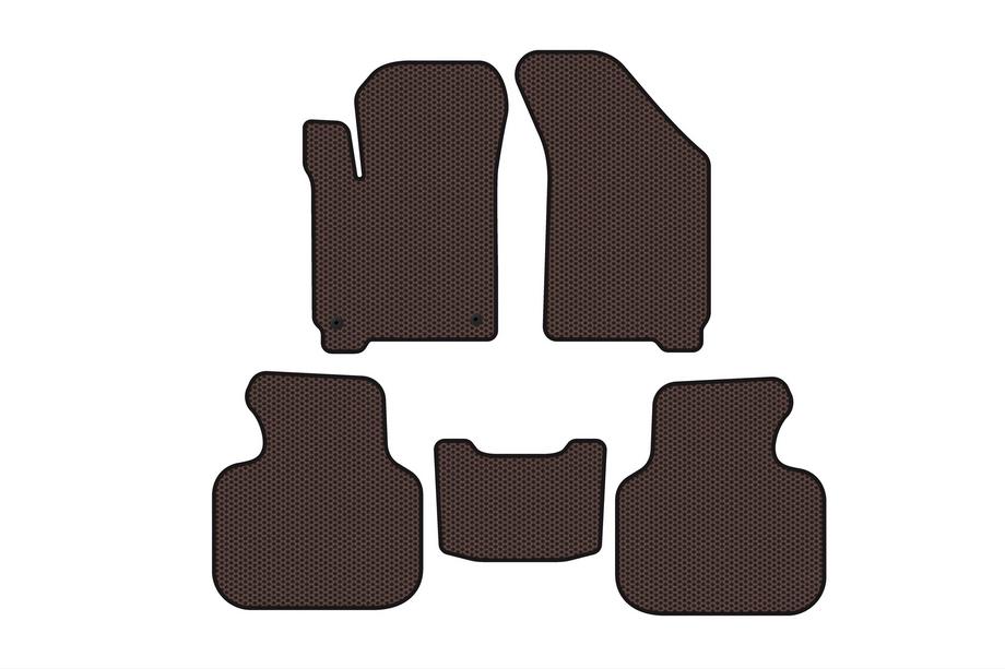 Dodge Journey 2008-2020 гг. Резиновые коврики Carsuit (2008-2011, коричневые) Фото 1