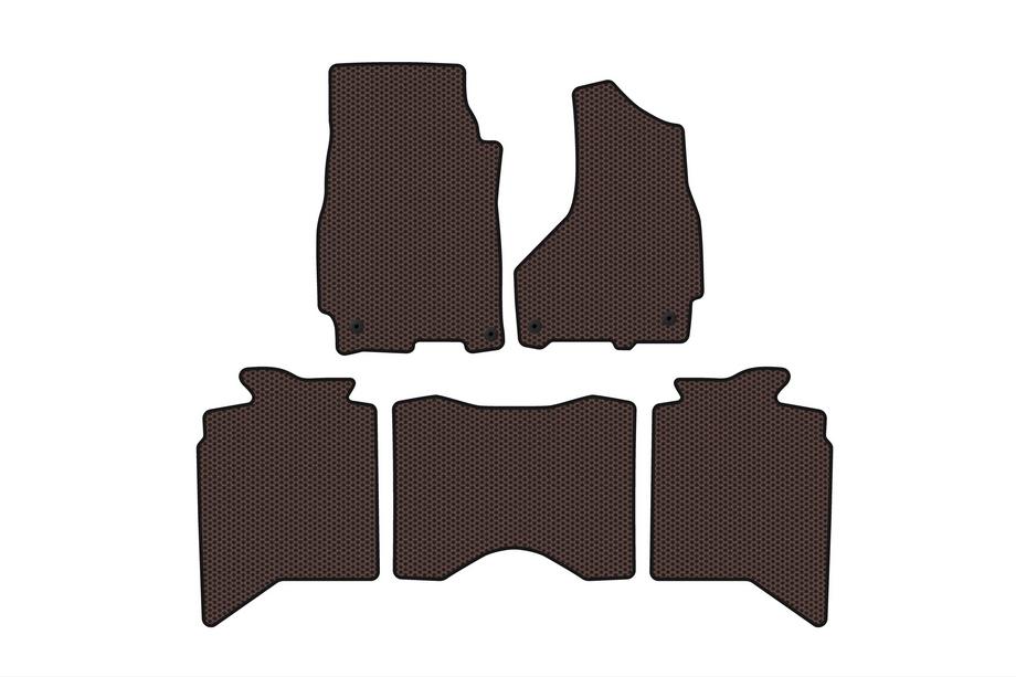 Dodge RAM (DS/DJ/D2) 2009–2024 гг. Резиновые коврики Carsuit (2013+, 5-местный, коричневый) Фото 1