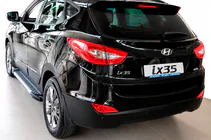 Hyundai IX-35 2010-2015 гг. Боковые Подножки Line (2 шт., Алюминий) фото 1