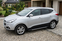 Hyundai IX-35 2010-2015 гг. Боковые Подножки Duru (2 шт., Алюминий) фото 1