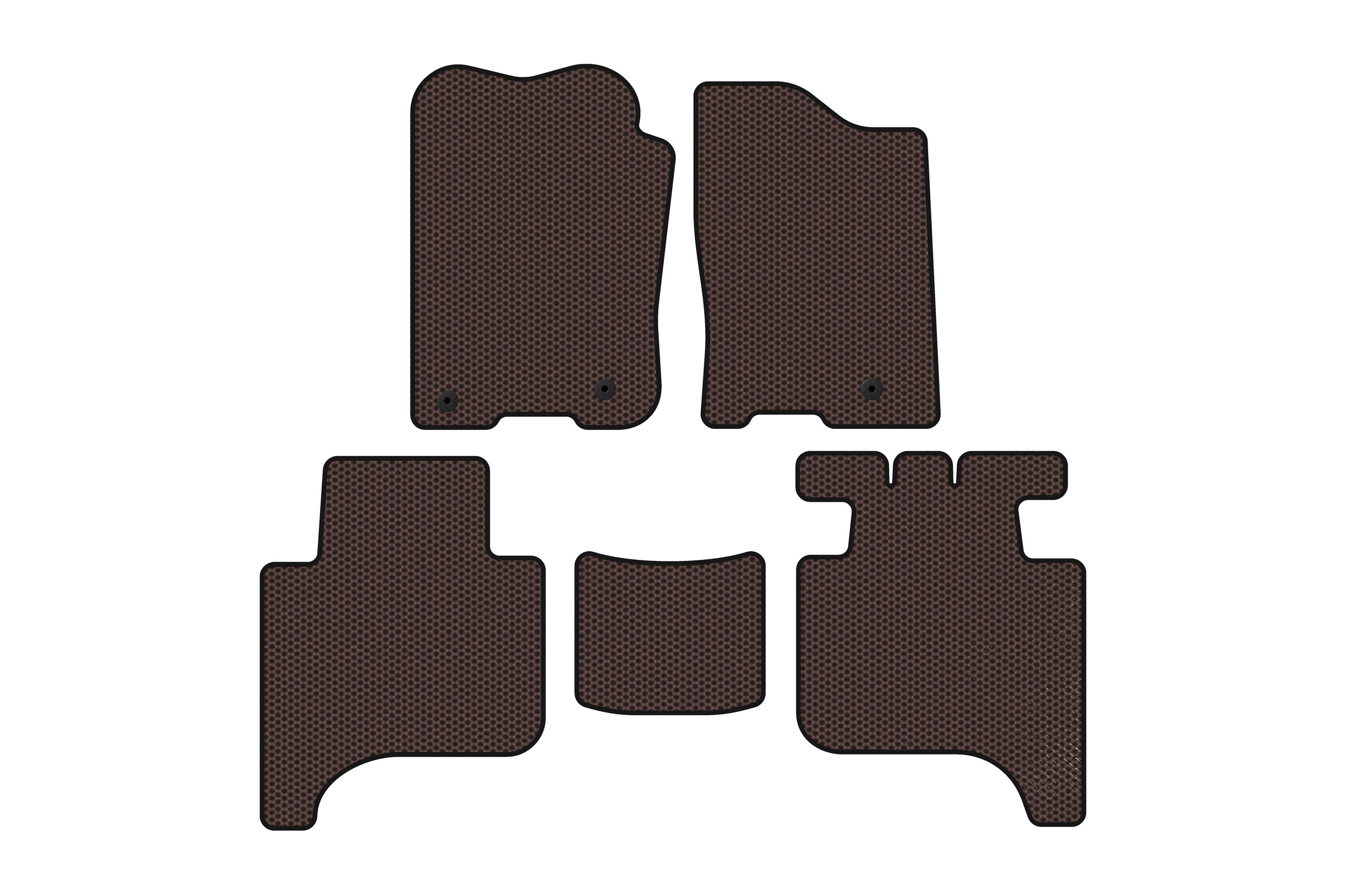 Гумові килимки Carsuit (2 ряди, 2004-2008, коричневий) для Infiniti QX56 рр