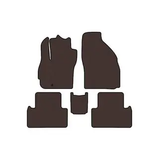 Резиновые коврики Carsuit (2 ряда, 7-местный, коричневый) фото 1