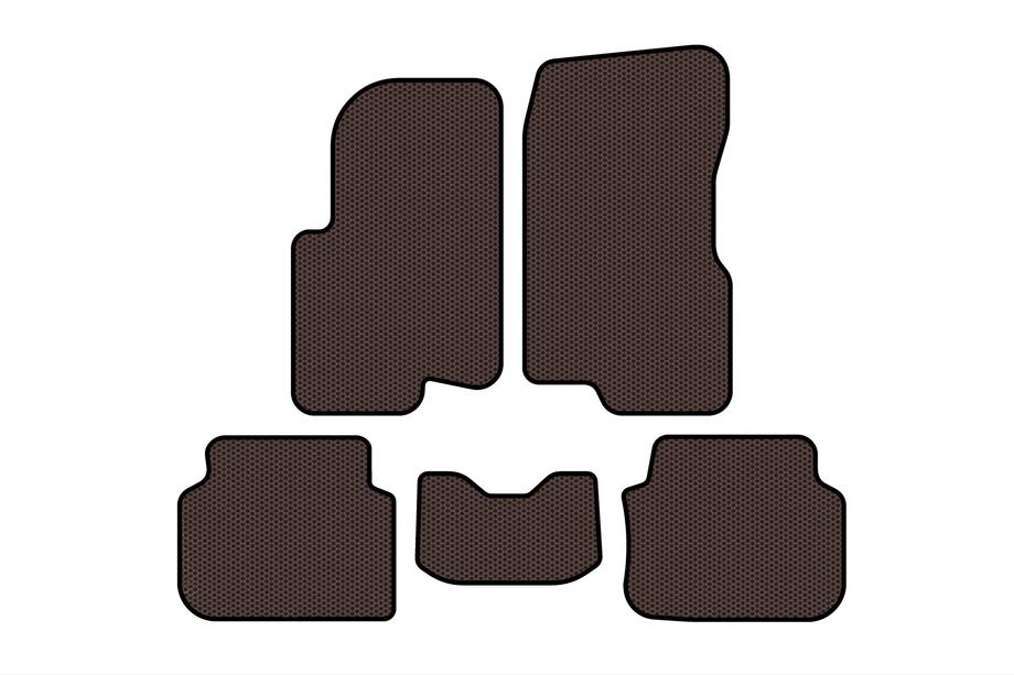 Smart 1998-2007 гг. Резиновые Коврики Carsuit (2003-2007, Forfour, Коричневый) Фото 1