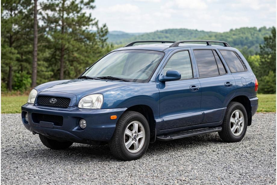Hyundai Santa Fe 1 2000-2006 гг. Боковые Подножки RedLine Black (2 шт., Алюминий) Image