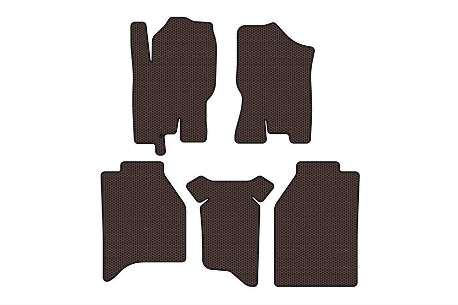 Nissan Navara 2006-2015 гг. Резиновые коврики Carsuit (Без ящиков, Коричневый) Фото 1