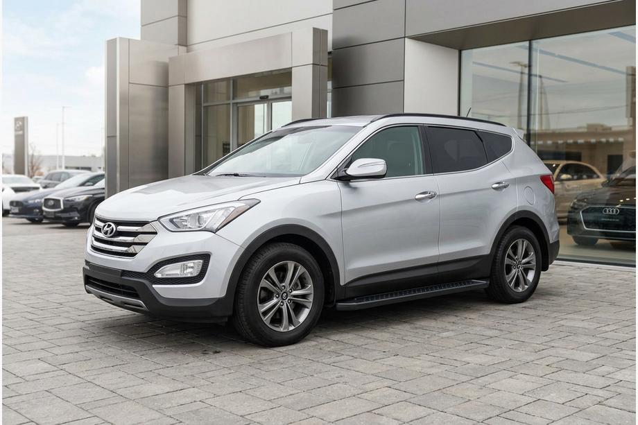 Hyundai Santa Fe 3 2012-2018 гг. Боковые Подножки Allmond Black (2 шт., Алюминий) Image