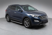 Hyundai Santa Fe 3 2012-2018 гг. Боковые Подножки Maydos V1 (2 шт., Алюминий и Нержавейка) фото 1