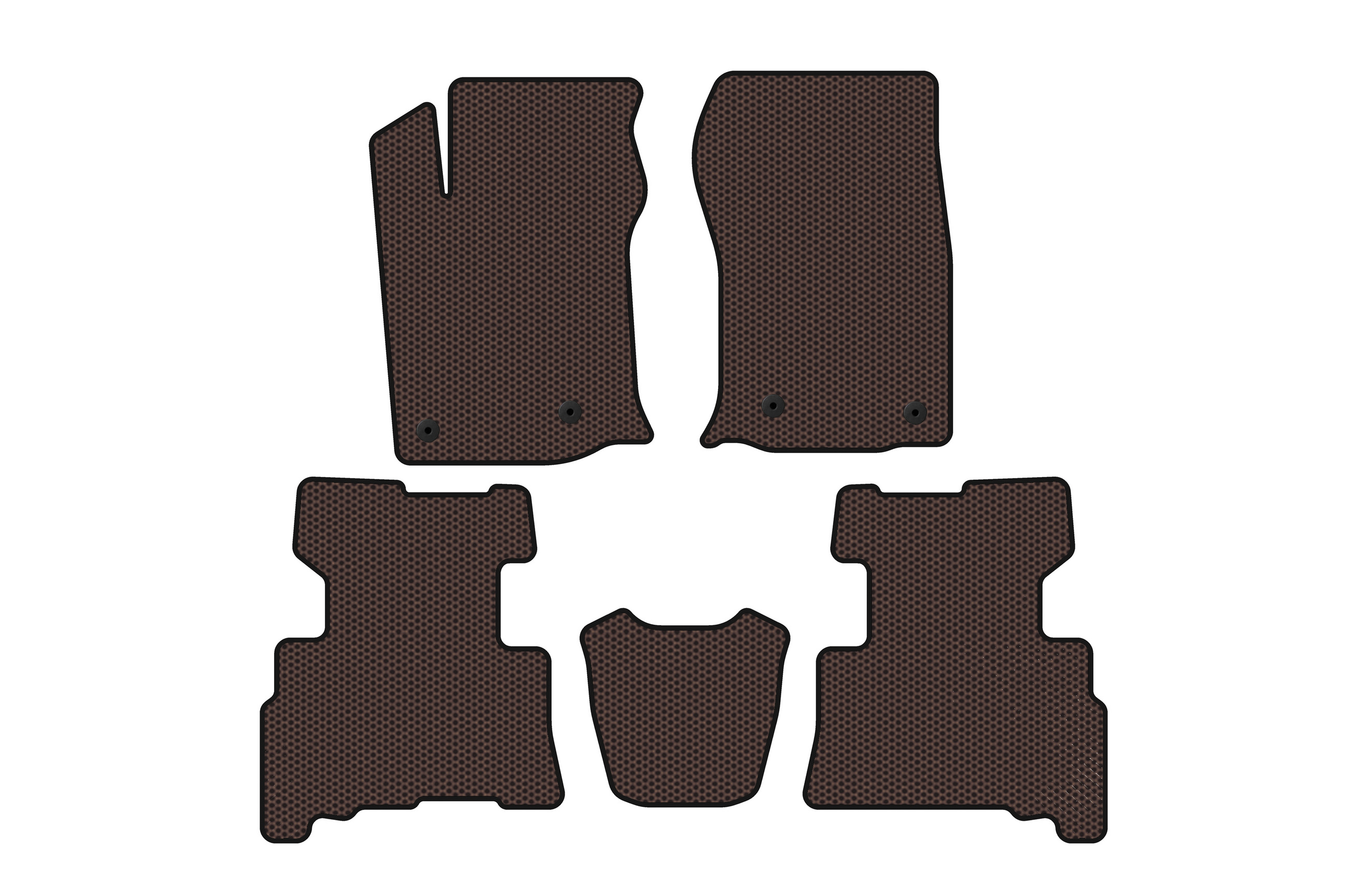 Гумові килимки Carsuit (2 ряди, 2014-2024, 7-ми місний, коричневий) для Toyota 4Runner рр