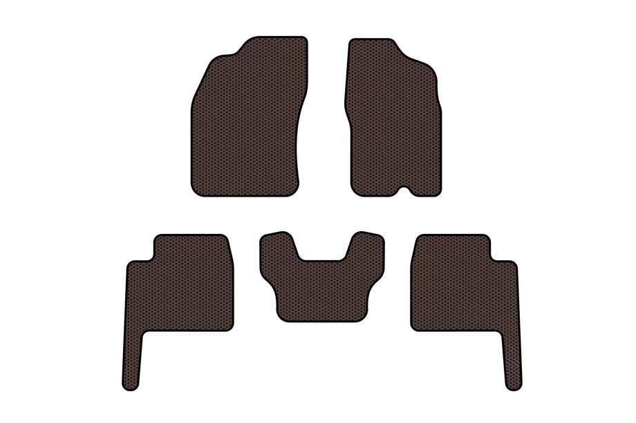 Dodge Durango 2004-2009 гг. Резиновые Коврики Carsuit (Коричневые) Фото 1