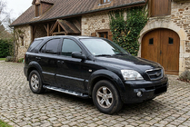 Kia Sorento I BL 2002-2009 гг. Боковые Подножки Sunrise (2 шт., Алюминий) фото 1