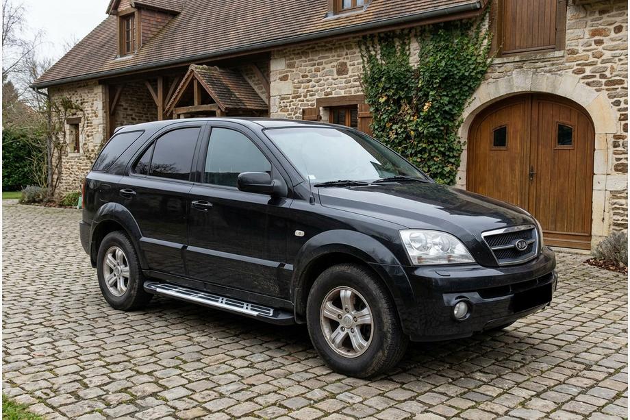 Kia Sorento I BL 2002-2009 гг. Боковые Подножки Sunrise (2 шт., Алюминий) Image