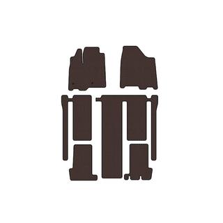 Резиновые коврики Carsuit (3 ряда, коричневые) Toyota Sienna 2010-2020 гг. фото 1