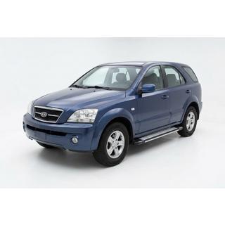 Боковые Подножки Rainbow (2 шт., Алюминий) Kia Sorento I BL 2002-2009 гг. фото 1