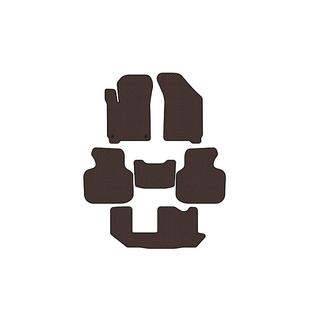 Резиновые коврики Carsuit (2011-2020, 3 ряда, 7-местный, коричневый) Dodge Journey 2008-2020 гг. фото 1