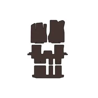 Резиновые коврики Carsuit (3 ряда, коричневые) фото 1