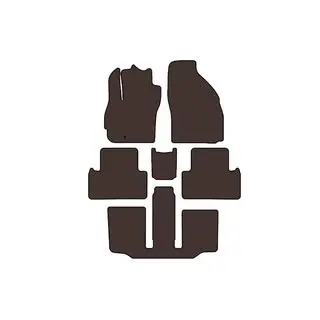 Резиновые коврики Carsuit (3 ряда, 7-местный, коричневый) фото 1