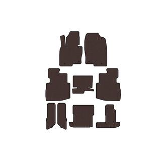 Резиновые коврики Carsuit (3 ряда, 7-местный, коричневый) фото 1