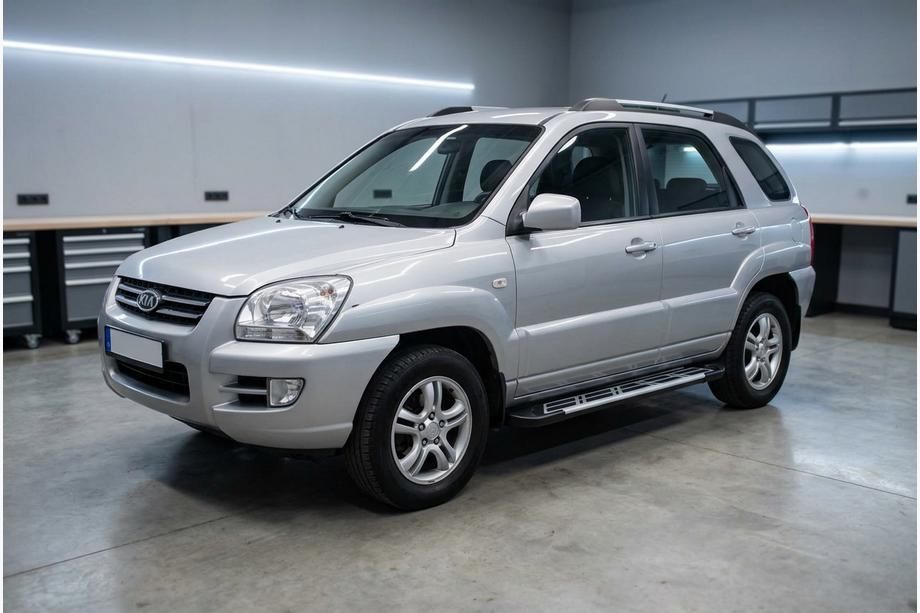 Kia Sportage 2004-2010 гг. Боковые Подножки Sunrise (2 шт., Алюминий) Фото 1