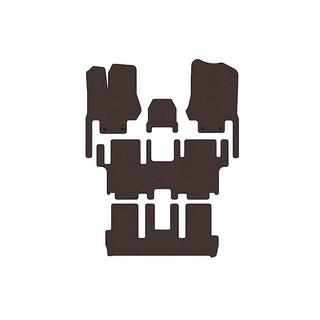 Резиновые коврики Carsuit (3 ряда, 7-местный, коричневый) фото 1