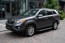 Kia Sorento II XM 2009-2014 гг. Боковые Подножки Duru (2 шт., Алюминий) фото 1