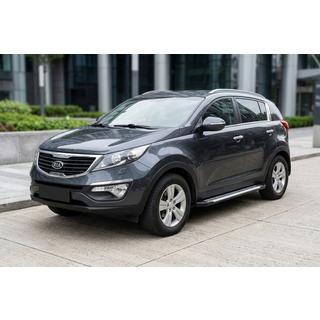 Боковые Подножки Line (2 шт., Алюминий) Kia Sportage 2010-2015 гг. фото 1