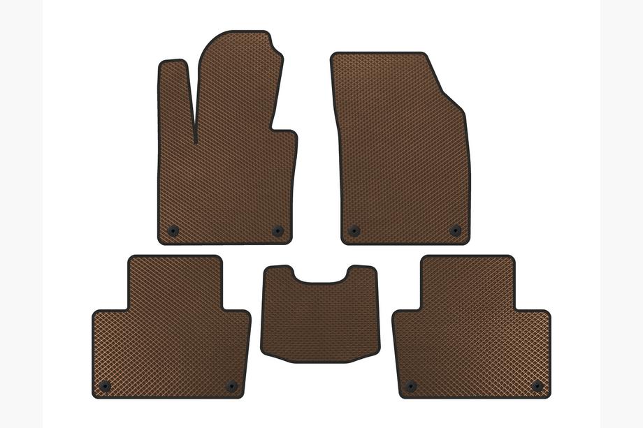Volvo XC90 2015- гг. Коврики EVA (2020-, Коричневые) Image