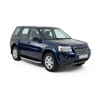 Боковые Подножки Tayga Grey (2 шт., Алюминий) Land Rover Freelander II 2006–2014 гг. фото 1
