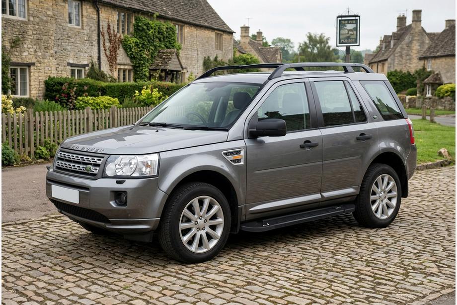 Land Rover Freelander II 2006–2014 гг. Боковые Подножки RedLine Black (2 шт., Алюминий) Image