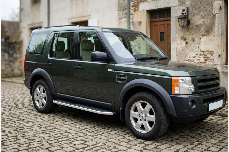 Land Rover Discovery III 2004–2009 гг. Боковые Подножки Tayga Grey (2 шт., Алюминий) Image