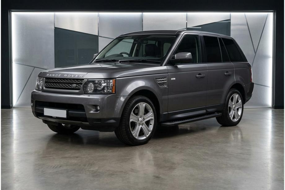 Range Rover Sport 2005-2013 гг. Боковые Подножки Allmond Black (2 шт., Алюминий) Image