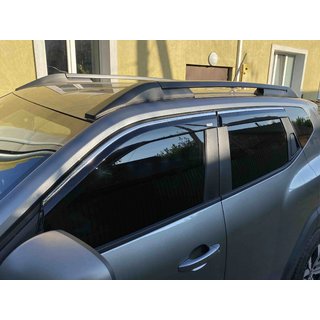 Ветровики с хромированным молдингом Niken Luxury (4 шт) Dacia Duster 2024- гг. фото 1