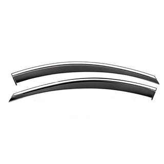 Передние ветровики с хромированным молдингом Niken Luxury (2 шт.) Chevrolet Captiva 2006-2019 гг.