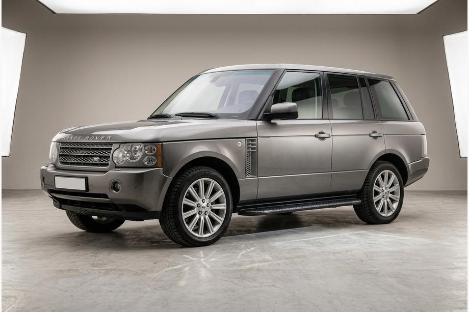 Range Rover III L322 2002-2012 гг. Боковые пороги Bosphorus Black (2 шт., алюминий) Image