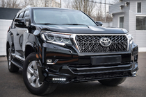Toyota Land Cruiser Prado 150 2009-2023 гг. Накладка на передний бампер TRD (2017-) фото 1