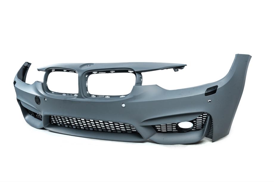 BMW 3 серия F30/F31 2012-2019 гг. Передний бампер в стиле F80 M3 (под противотуманные фары) Фото 2