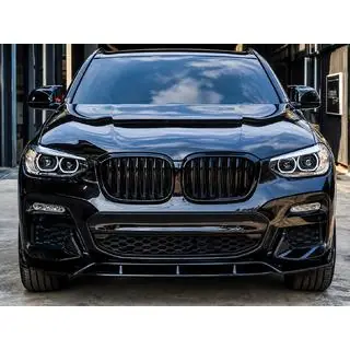 Передний спойлер 3D (для M-Sport 2018-2022, черный глянец) фото 1