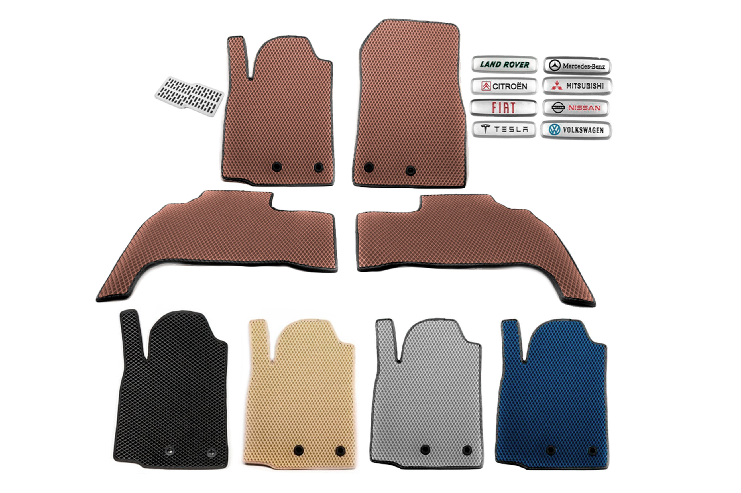 Килимки EVA (Коричневий) для Volkswagen ID. UNYX 2024- рр - фото 1