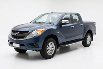 Mazda BT-50 2012- гг. Боковые Подножки Duru (2 шт., Алюминий) фото 1