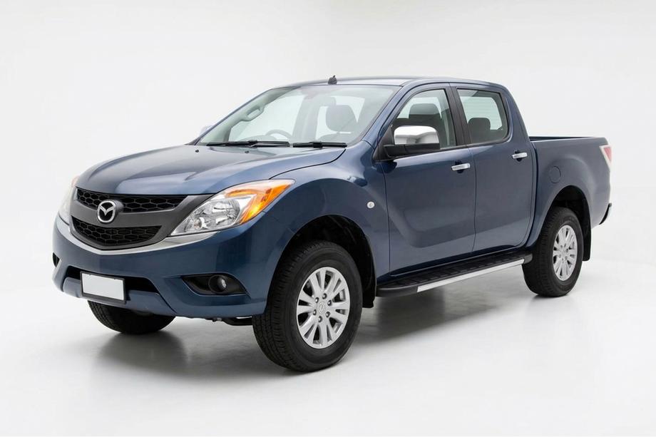 Mazda BT-50 2012- гг. Боковые Подножки Duru (2 шт., Алюминий) Image
