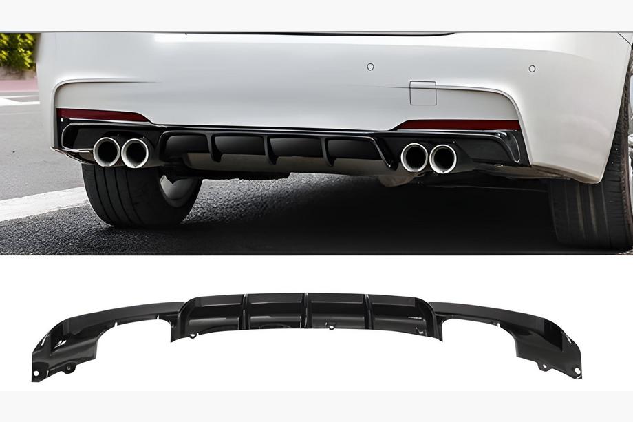 BMW 3 серия F30/F31 2012-2019 гг. Задний диффузор под двухсторонний двойной выхлоп (для M-Sport, ABS) Image