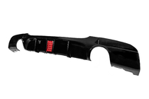 Диффузор заднего бампера под двусторонний одиночный выхлоп LED (для M-Sport, ABS) фото 2 Диффузор заднего бампера под двусторонний одиночный выхлоп LED (для M-Sport, ABS) фото 2