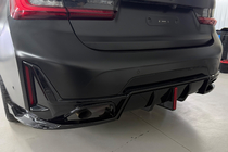 BMW 3 серия G20/G21 2018- гг. Задний диффузор B-Style LED для M-Sport 2023+, ABS фото 6